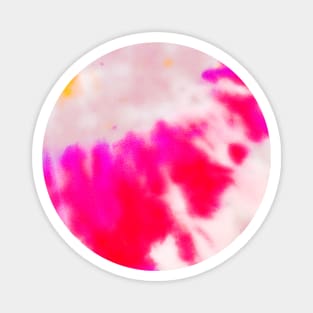 Candy Floss Tie Dye Pink Yellow Magnet